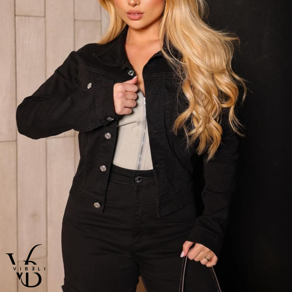 Chaqueta de Jeans (NEGRO)