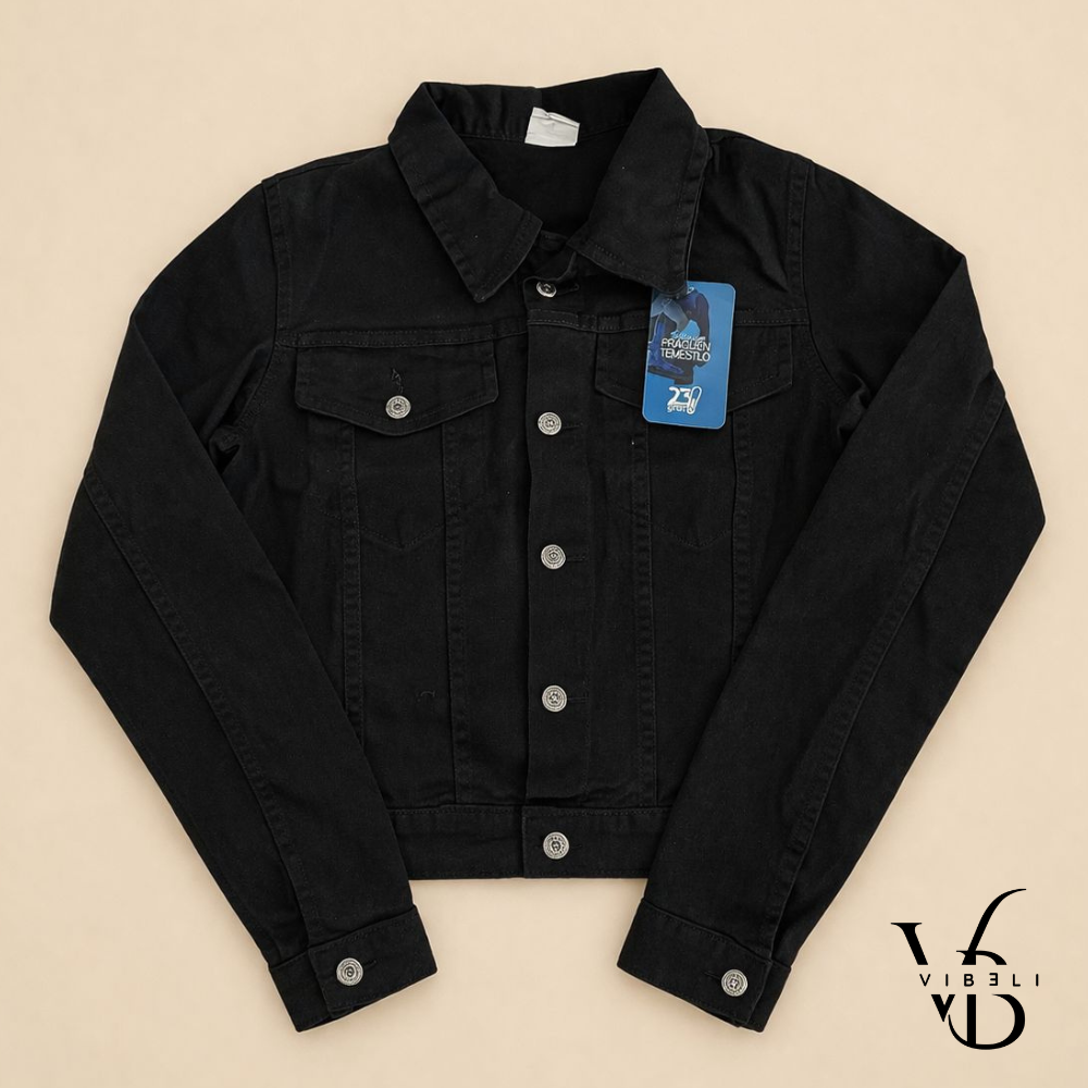 Chaqueta de Jeans (NEGRO)