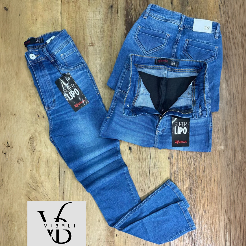 Jeans Brasileño con Faja Interior (AZULINO)