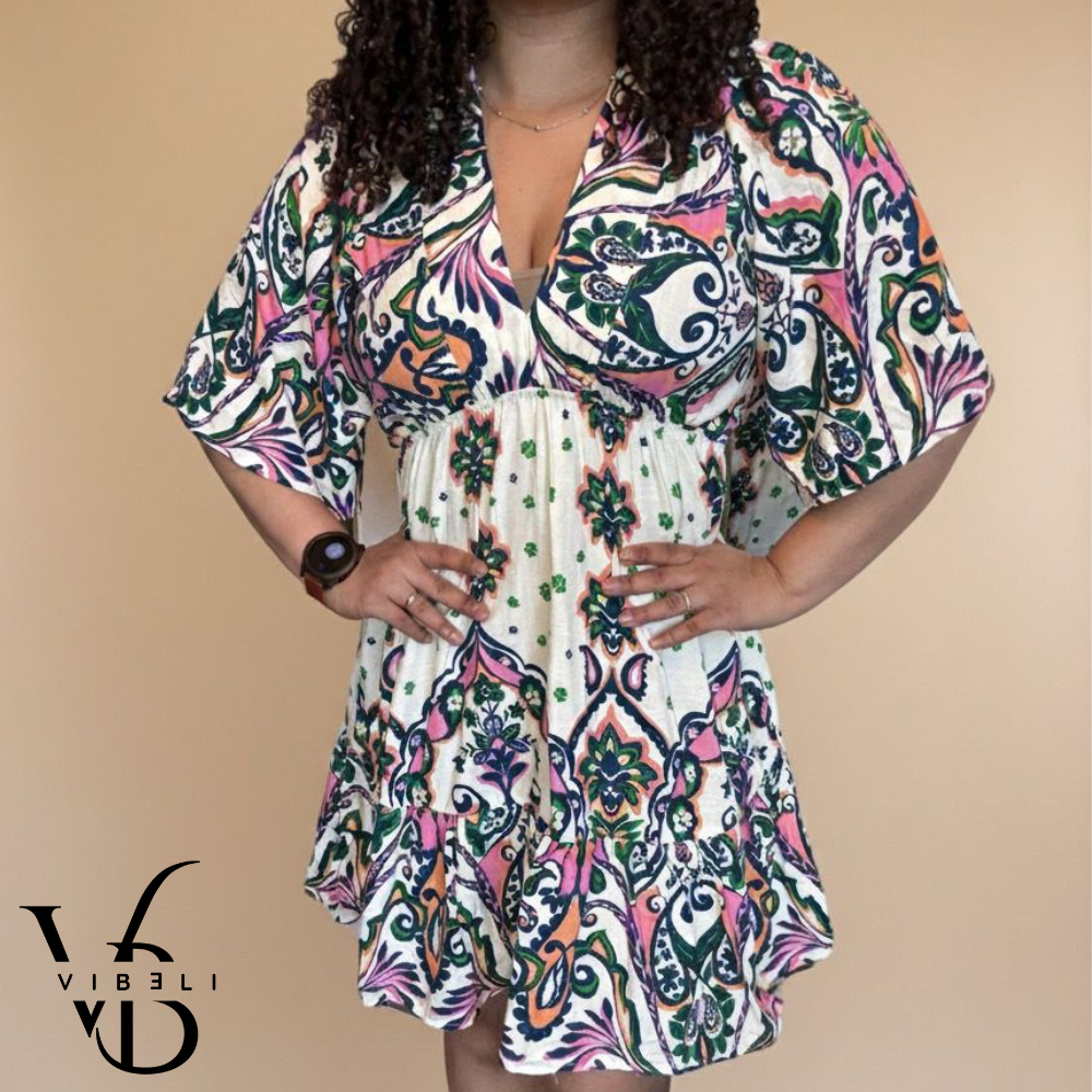 Vestido Estampado Floral (BLANCO)