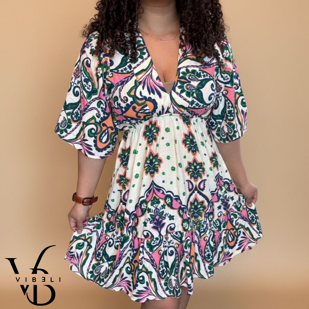 Vestido Estampado Floral (BLANCO)