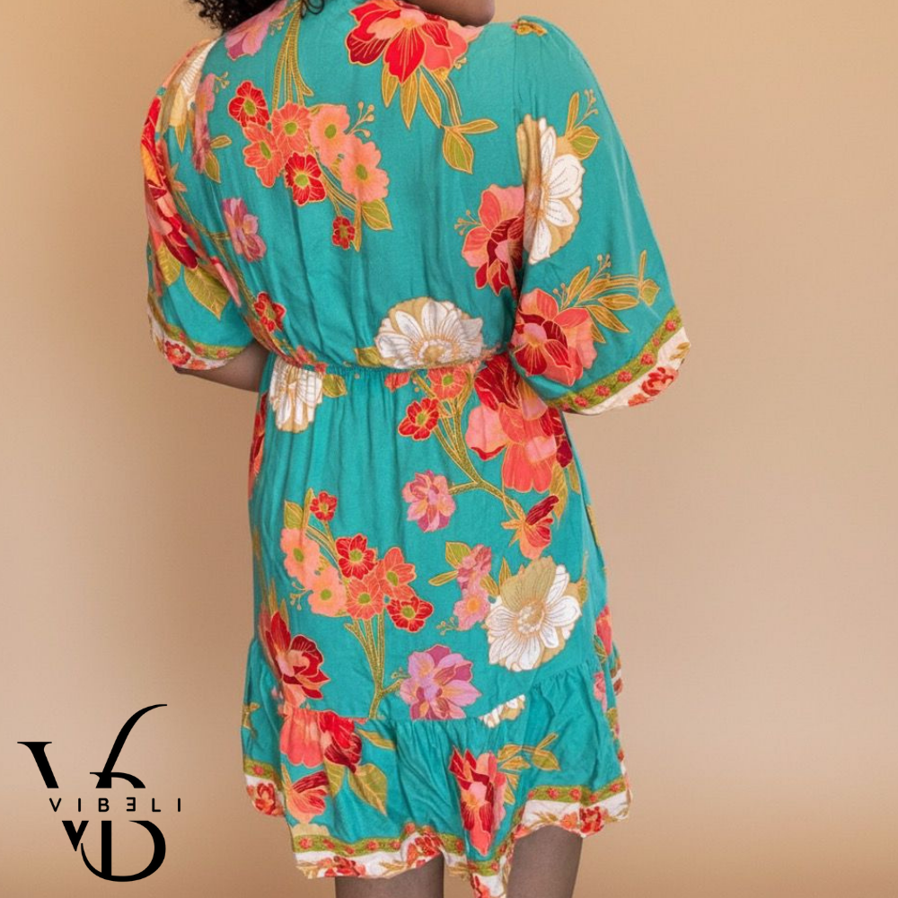 Vestido Estampado Veraniego (VERDE)