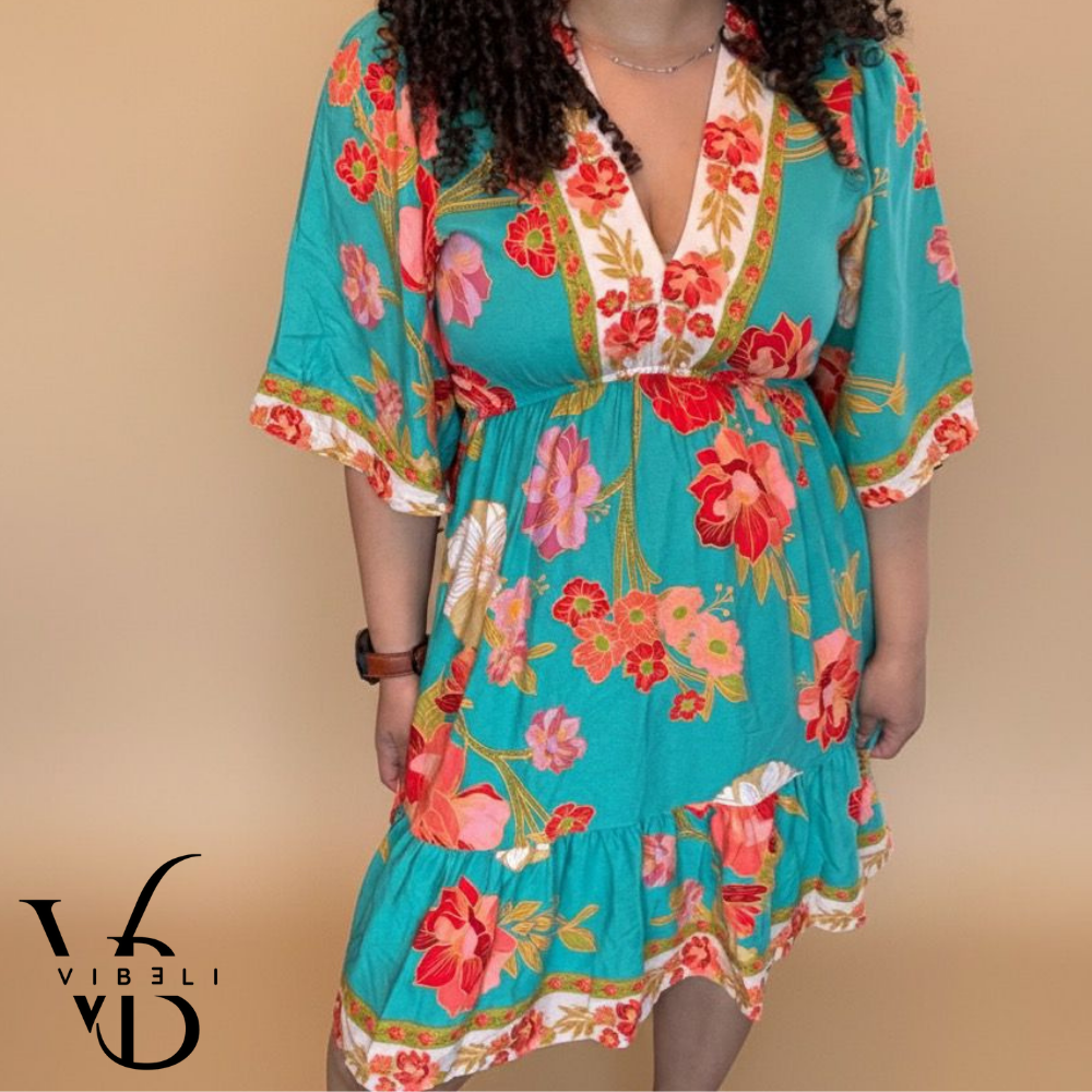 Vestido Estampado Veraniego (VERDE)