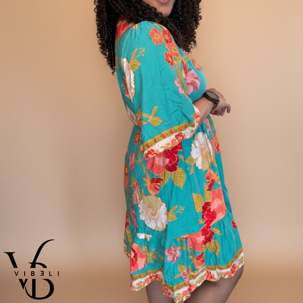 Vestido Estampado Veraniego (VERDE)