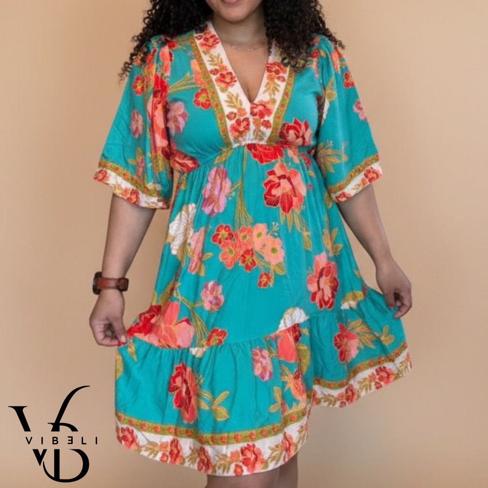 Vestido Estampado Veraniego (VERDE)