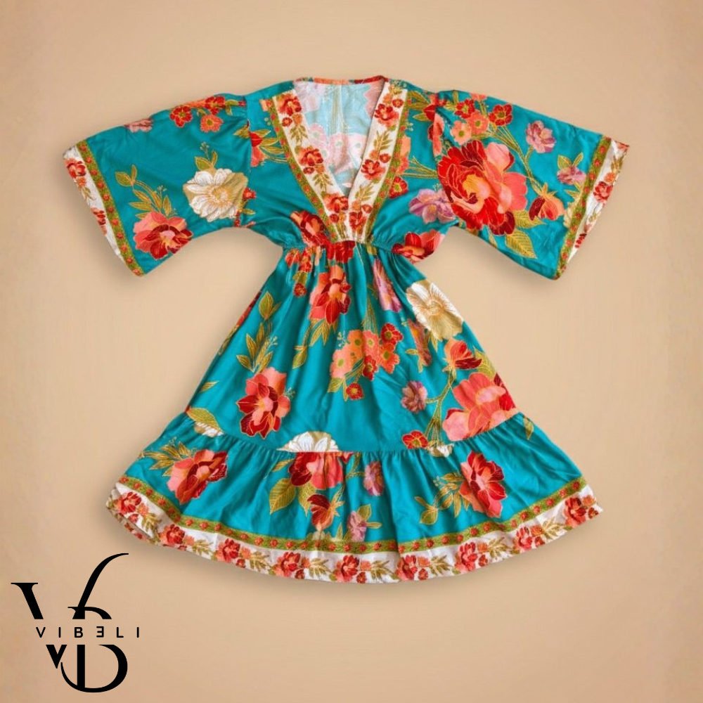 Vestido Estampado Veraniego (VERDE)