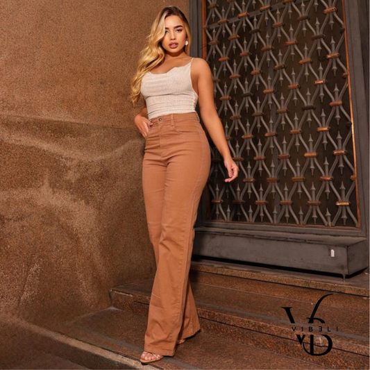 Jeans Brasileño Wide Leg (CAMEL)