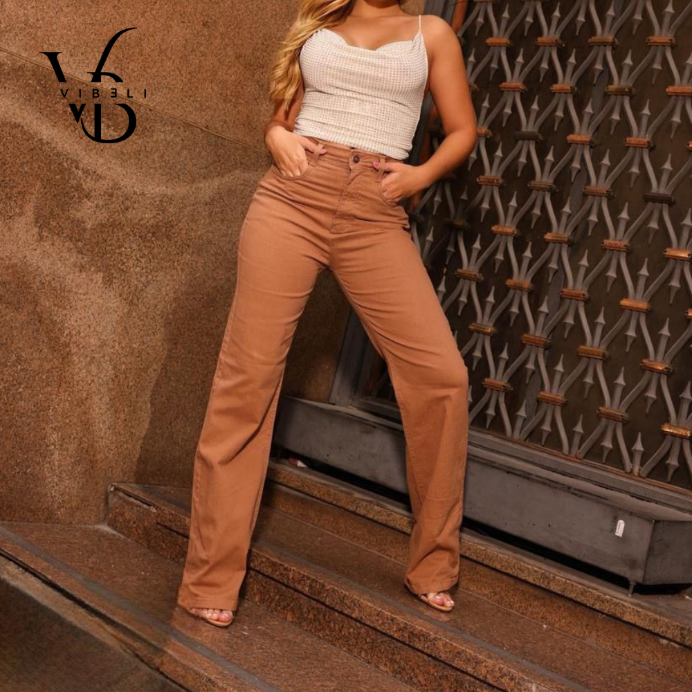 Jeans Brasileño Wide Leg (CAMEL)